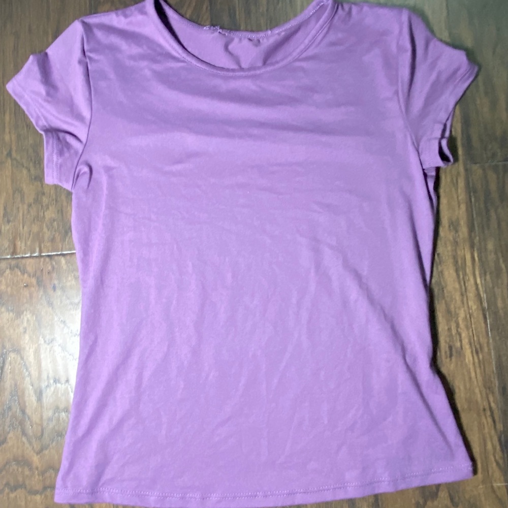 Dry Goods. Purple tshirt.
